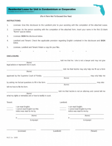 editable free florida condominium condo lease agreement template condo lease agreement template word