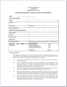 editable furniture rent to own agreement template  vincegray2014 furniture rental agreement template pdf