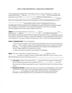 editable official new york sublease agreement form 2020  pdf &amp;amp; doc sublease agreement template new york sample