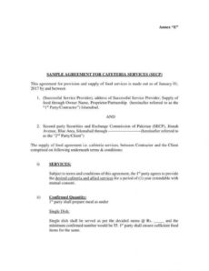 free 12 vendor agreement templates for restaurant cafe &amp;amp; bakery food vendor agreement template doc