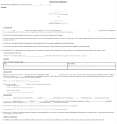 free maryland marital separation agreement  divorce marital agreement template doc