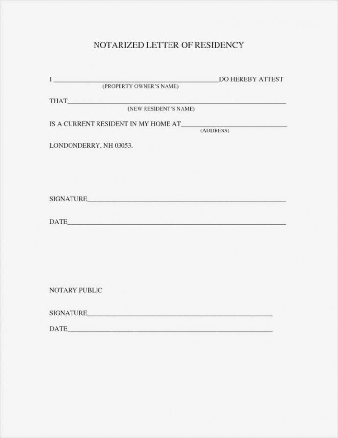 Printable Residential Lease Template Notarized