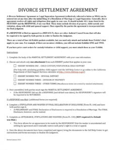 printable 42 divorce settlement agreement templates 100% free ᐅ divorce settlement agreement template word