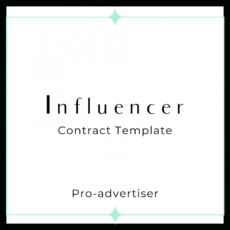 sample influencer contract template proadvertiser social media influencer agreement template word