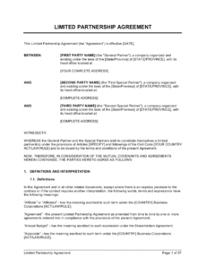 sample limited partnership agreement 2 template businessinabox™ business partnership agreement template doc