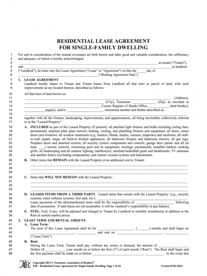 Tennessee Lease Agreement Fill Online Printable Fillable Rental Tennessee Lease Agreement Fill Online Printable Fillable Rental