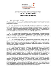 editable 18 trust agreement templates  pdf word  free &amp;amp; premium fiduciary agreement template