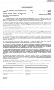 free 18 trust agreement templates  pdf word  free &amp; premium fiduciary agreement template example