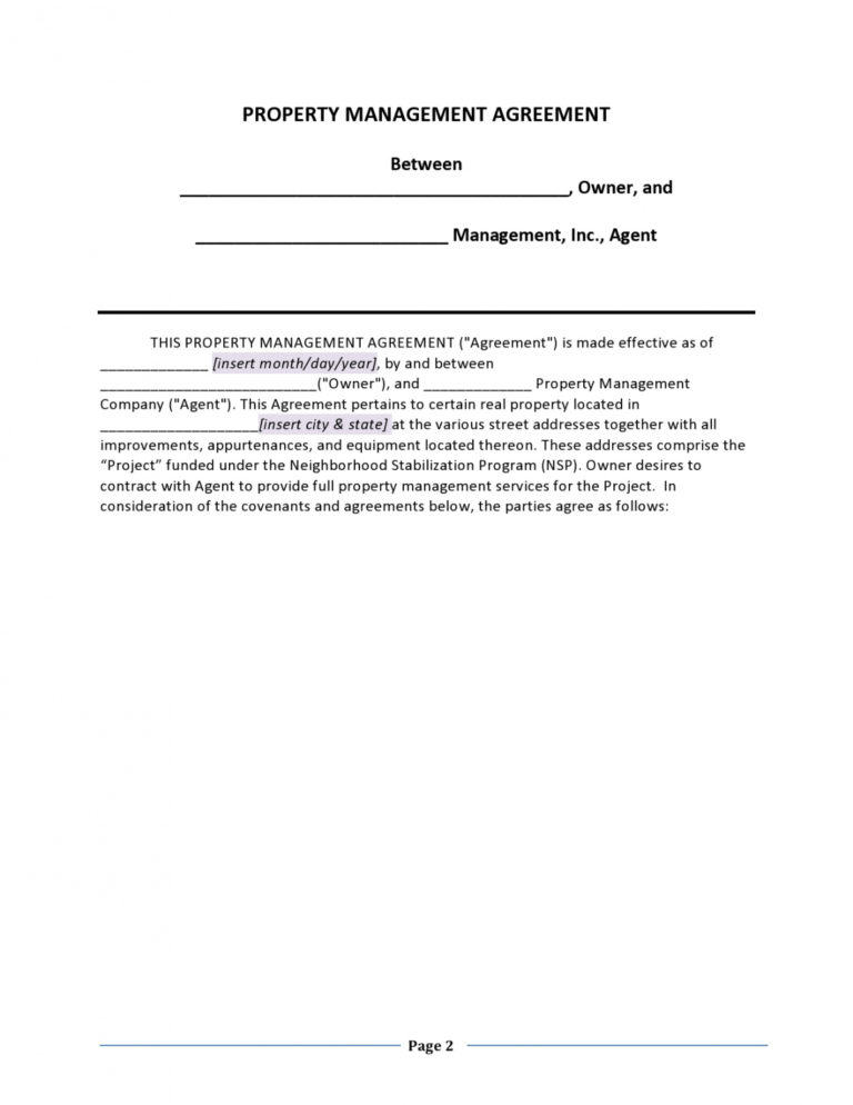Free 42 Simple Property Management Agreements Word Pdf Simple 