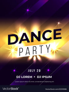 free dance party poster background template dance party poster template