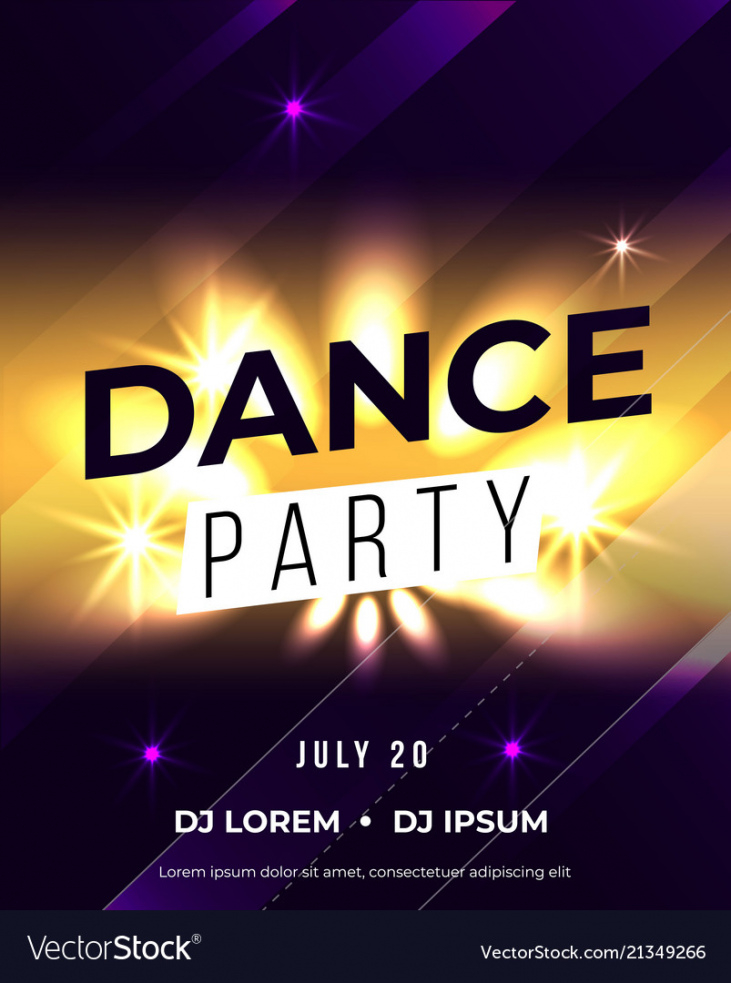 free dance party poster background template dance party poster template