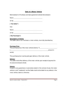 free free 3 vehicle sales agreement contract forms in pdf auto sale agreement template example