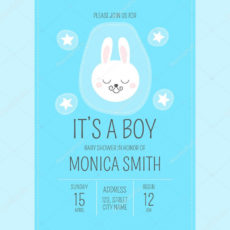 free stock illustration cute baby shower boy invite baby shower poster template excel