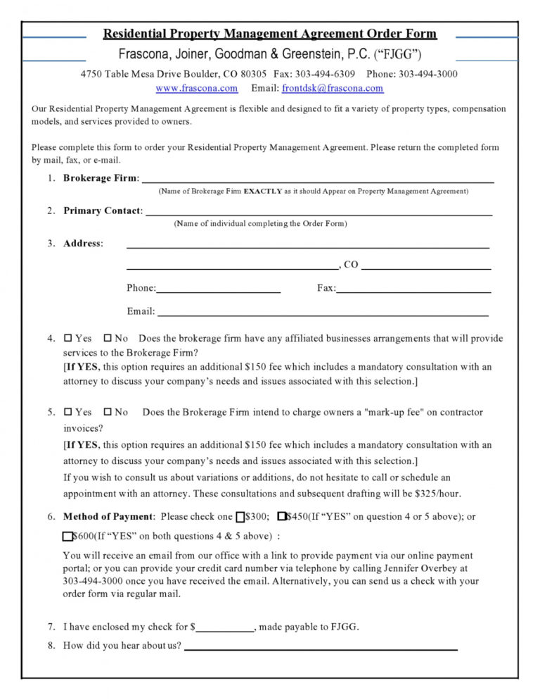 Printable 42 Simple Property Management Agreements Word Pdf ᐅ Simple