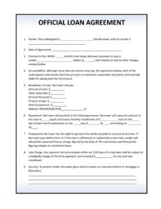 sample 40 free loan agreement templates word &amp;amp; pdf ᐅ templatelab financial agreement template free word