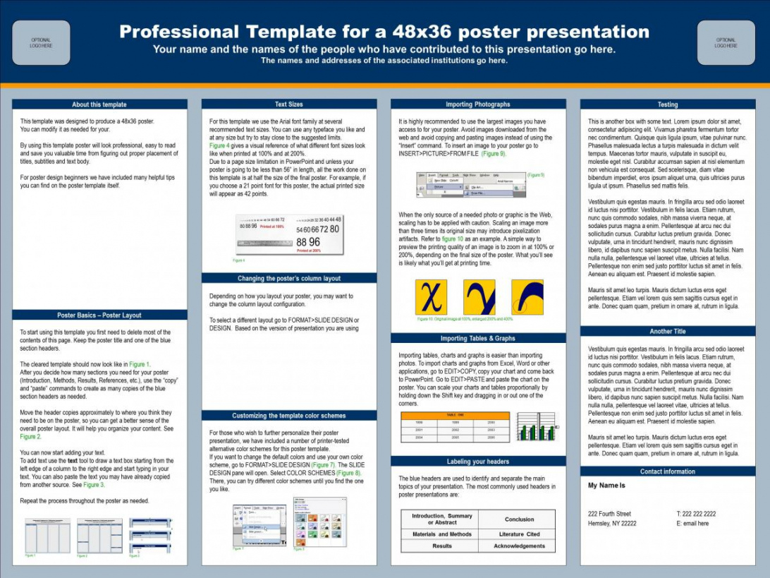 sample abstracts poster and powerpoint guides  collegiate science conference poster presentation template sample