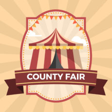 sample flat county fair badge poster illustration template county fair poster template example