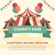 sample flat county fair tent festival vector illustration county fair poster template excel