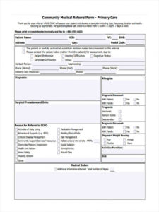 sample free 7 medical referral forms in pdf  ms word home health referral form template word