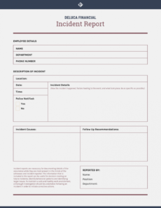 sample how to write an effective incident report  templates accident investigation form template doc