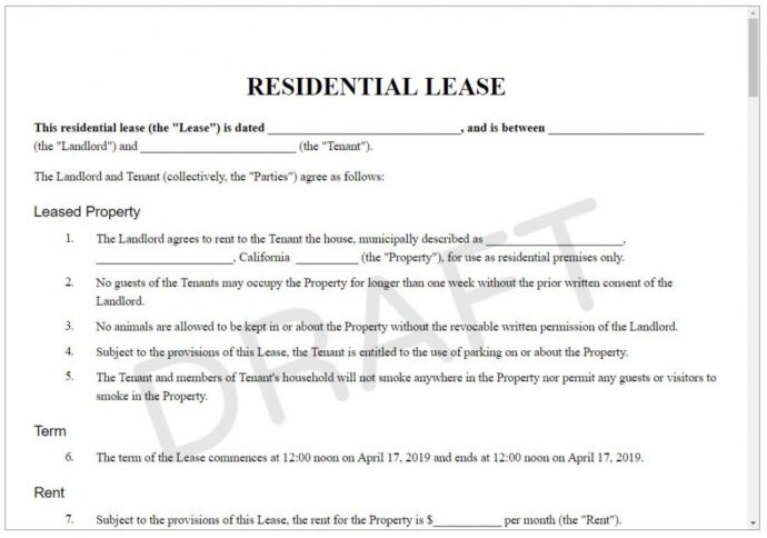 Sample Lease Agreement Form Rental Contract Template For Leasing Apt Sample Lease Agreement Form Rental Contract Template For Leasing Apt
