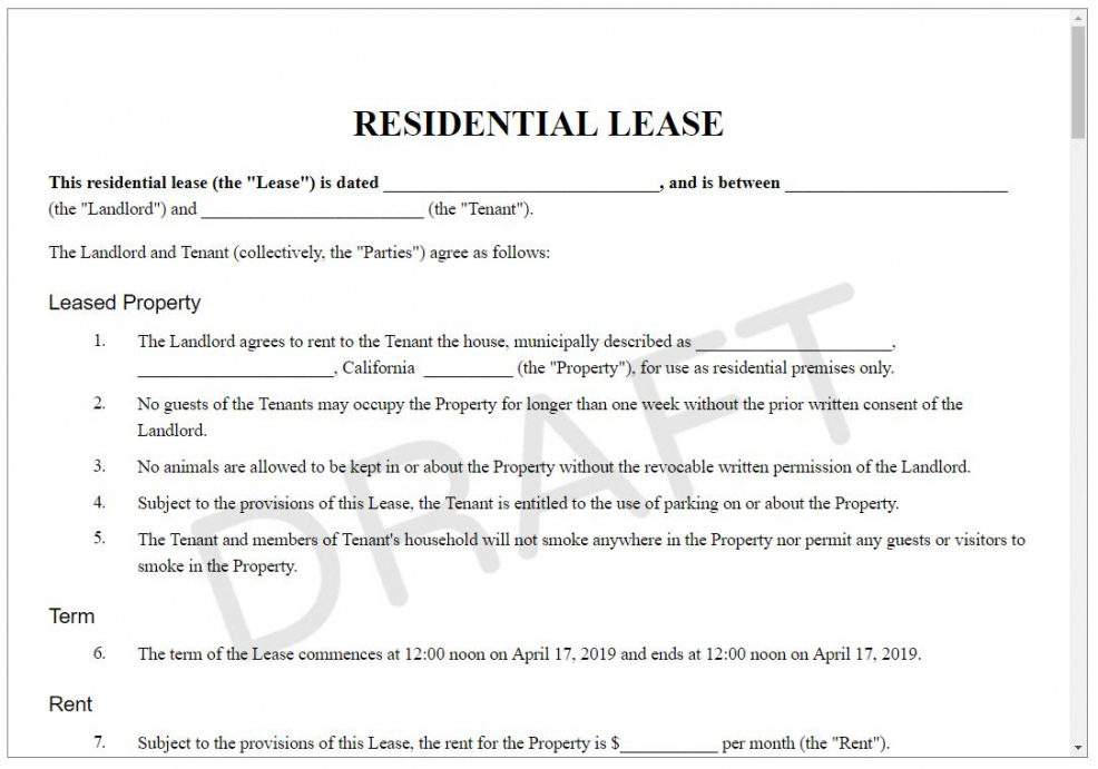 sample lease agreement form  rental contract template &amp; for leasing apt lease agreement template sample
