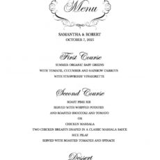 download a free wedding menu template wedding rsvp menu choice template doc