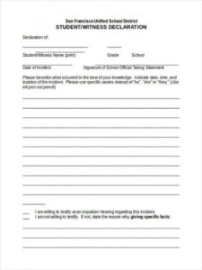editable 13 witness statement forms  free pdf doc format download witness affidavit form template