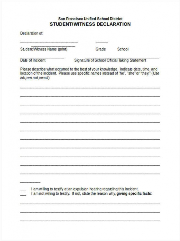 editable 13 witness statement forms  free pdf doc format download witness affidavit form template