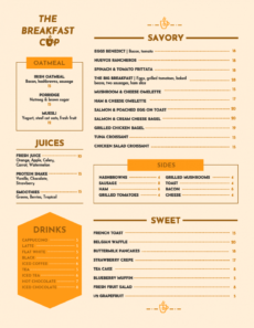 editable breakfast menu template breakfast menu template sample