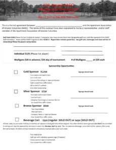 editable free 7 golf contract forms in pdf golf registration form template example