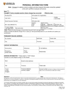 free 16 personal information forms in pdf  ms word  excel personal information request form template example