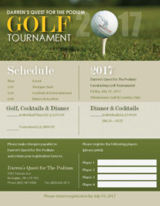 free 2017 golf tournament registration form · darren gardner golf tournament registration form template excel