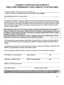 free field trip permission slip  fill out and sign printable pdf template   signnow field trip release form template excel