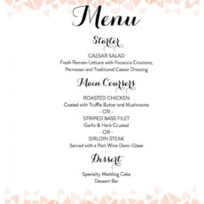 free template  download a free wedding menu template for rsvp wedding rsvp menu choice template doc