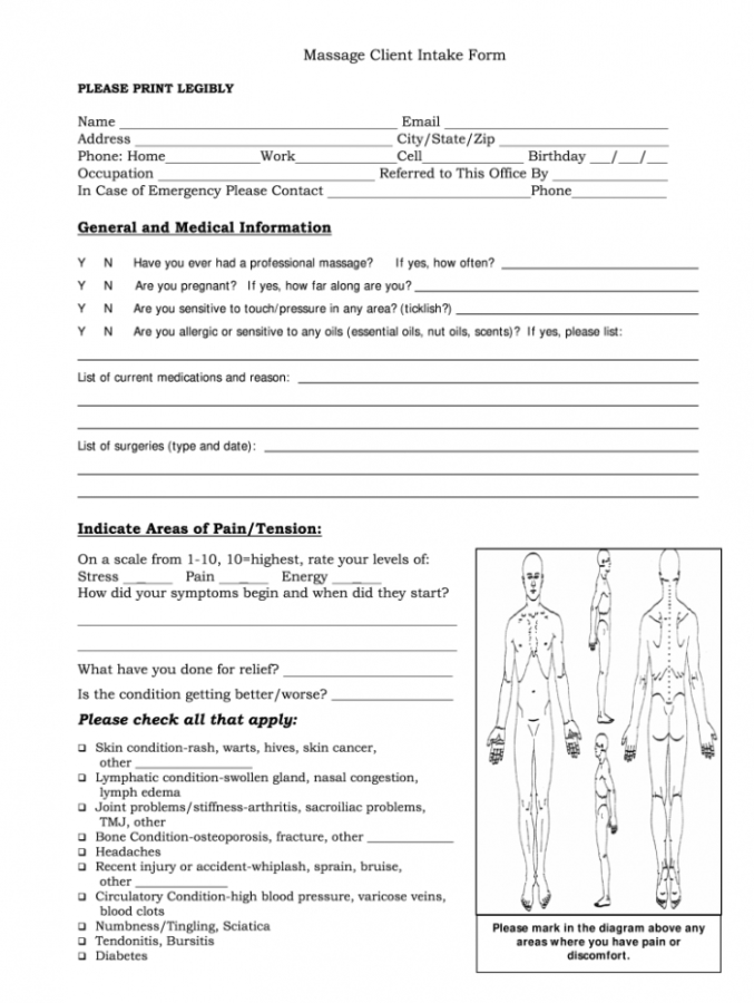 Printable Massage Intake Forms Fill Out And Sign Printable Pdf Hot Sex Picture 2226