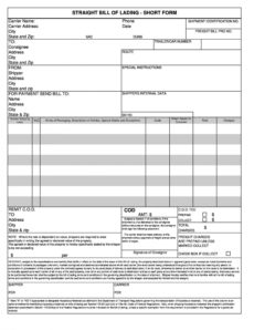 sample 40 free bill of lading forms &amp;amp; templates ᐅ templatelab bill of lading form template pdf