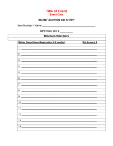 sample 40 silent auction bid sheet templates word excel ᐅ silent auction registration form template doc