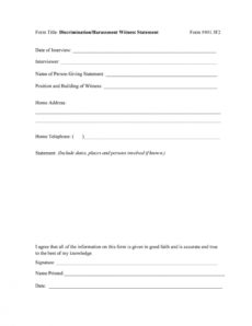 sample 50 professional witness statement forms &amp; templates ᐅ witness affidavit form template excel