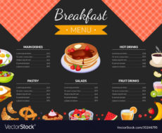 sample breakfast menu template for restaurant and cafe breakfast menu template excel