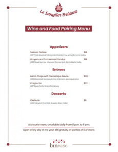 sample food and wine pairing menu  rules for wine &amp;amp; food pairing wine tasting menu template pdf