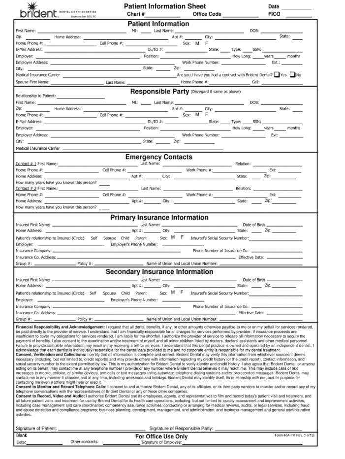 sample new patient forms pdf  fill out and sign printable pdf template  signnow dental patient information form template doc