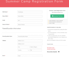 sample summer camp registration forms template frequently used sports camp registration form template sample