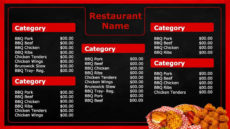 editable bbq menu templates  word excel fomats barbecue menu template excel