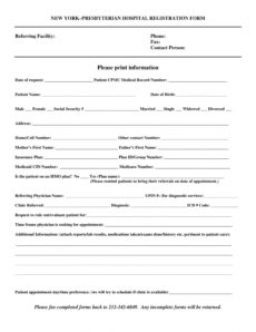 editable free 9 hospital registration forms in pdf hospital admission form template word