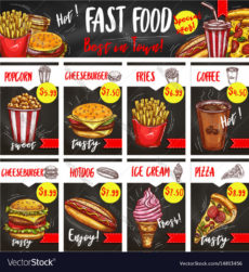 fast food restaurant menu board template design fast food menu board template doc