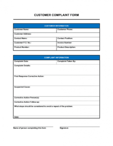 printable customer complaint form template businessinabox™ customer complaint form template