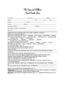 printable facial client consultation form pdf  fill online printable facial client consultation form template pdf