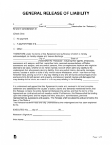 printable free release of liability hold harmless agreement template property liability release form template pdf