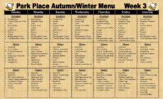 printable park place assisted living » sample menu nursing home menu template word